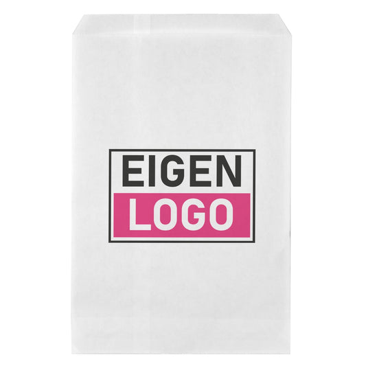 Papiertüten Druck Weiß 15x22cm