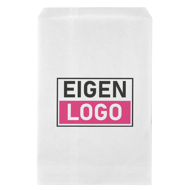 Papiertüten Druck Weiß 15x22cm