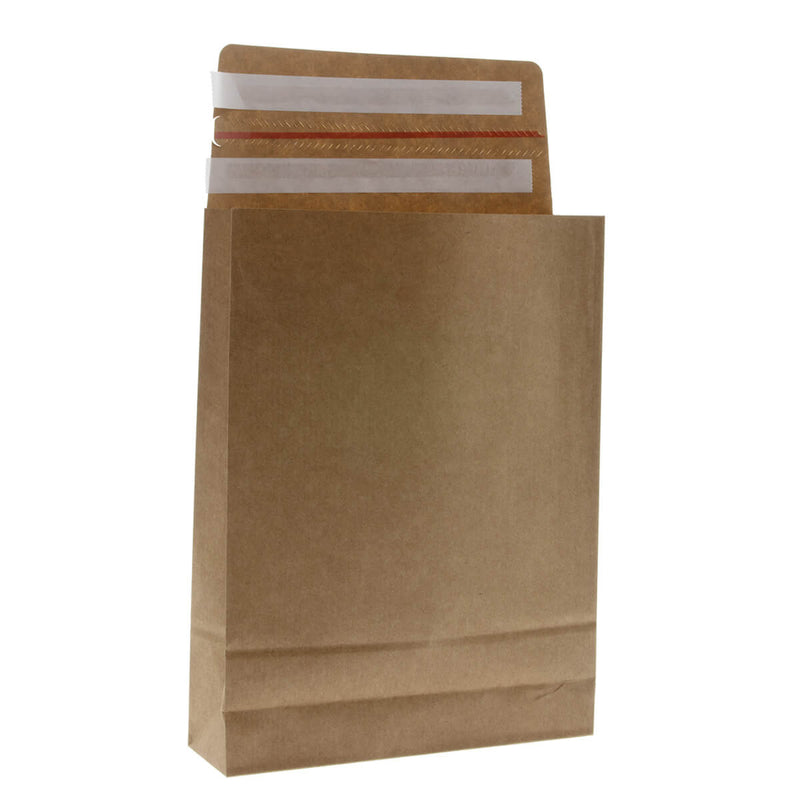 50x Papier-Versandtasche + Seitenfalte/Boden Small