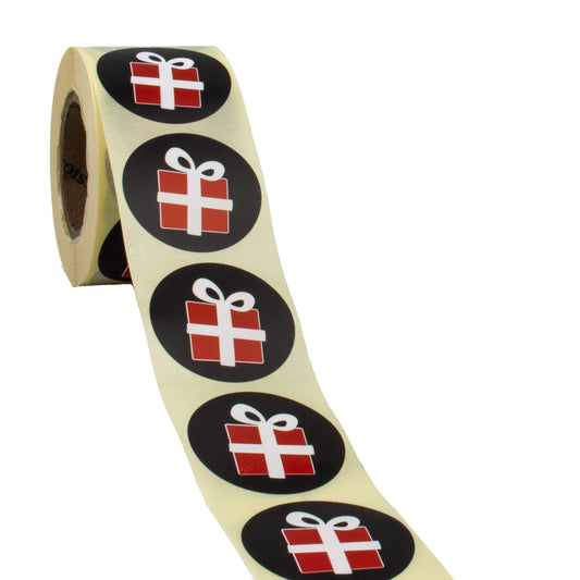 500x Aufkleber Nikolaus 'Geschenk' 40mm