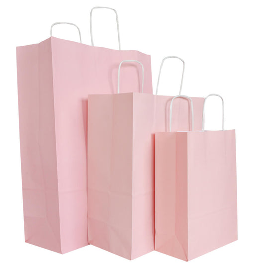 50x Papiertüten Hellrosa in verschiedenen Formaten