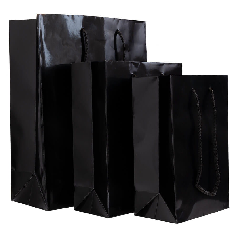 10x Geschenktüten Schwarz Extra Small