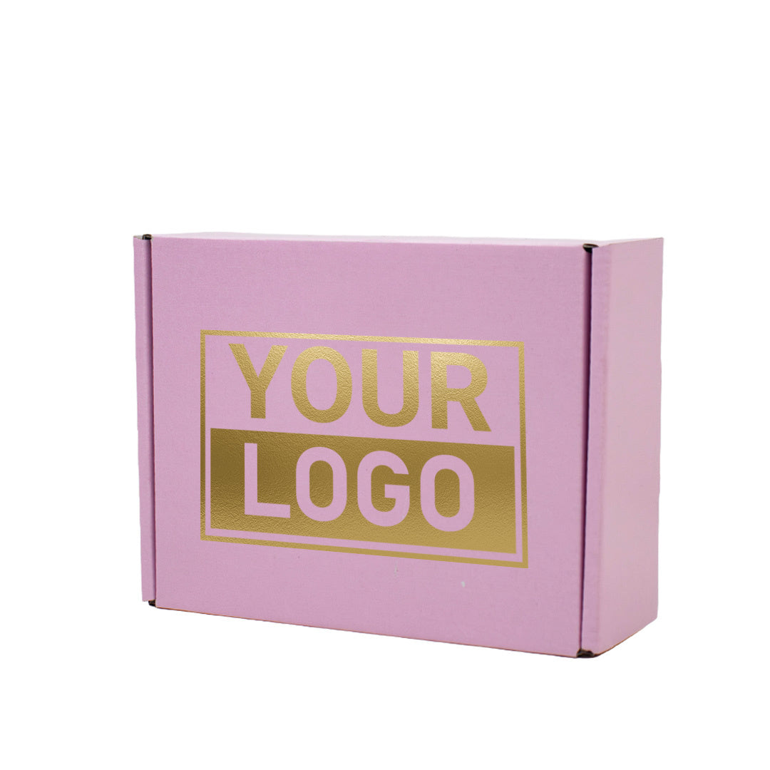 Postkartons bedrucken Pink Lavender 160x130x60mm