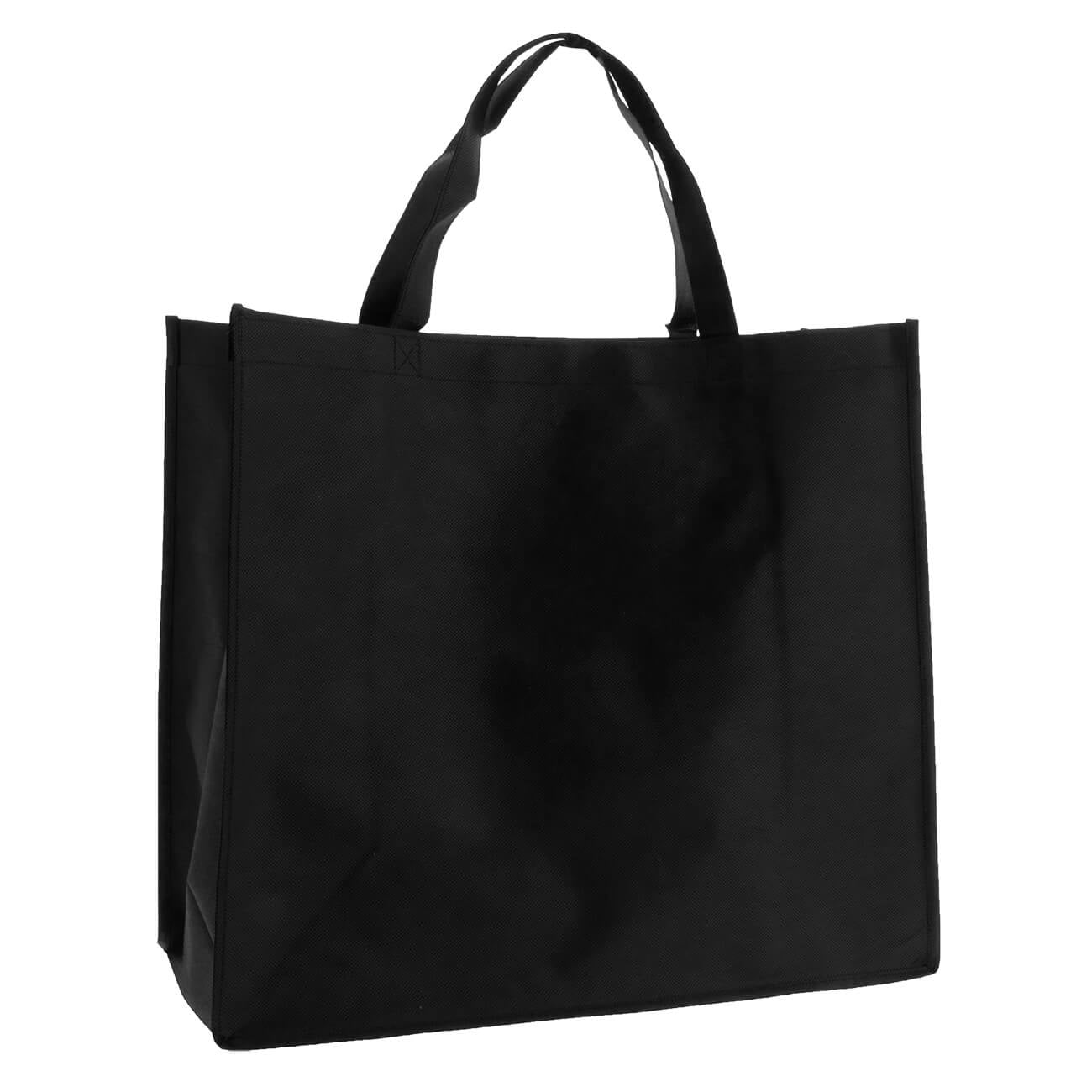 10x Shopper Schwarz non woven 45x20x40cm