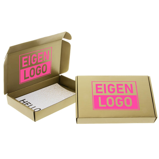 Maxibriefkartons Gold A6 mit NEON bedrucken lassen
