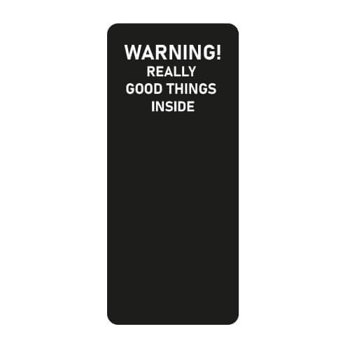100x Verschlussetiketten 'Warning! Really Good Things Inside'