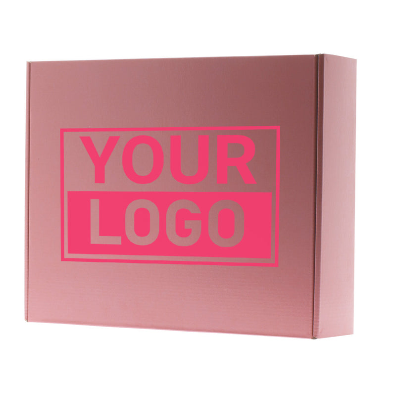 Postkartons bedrucken mit NEON - Rosa 350x280x80mm