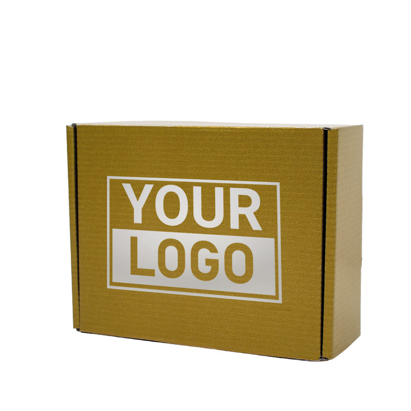 Postkartons bedrucken Gold 160x130x60mm