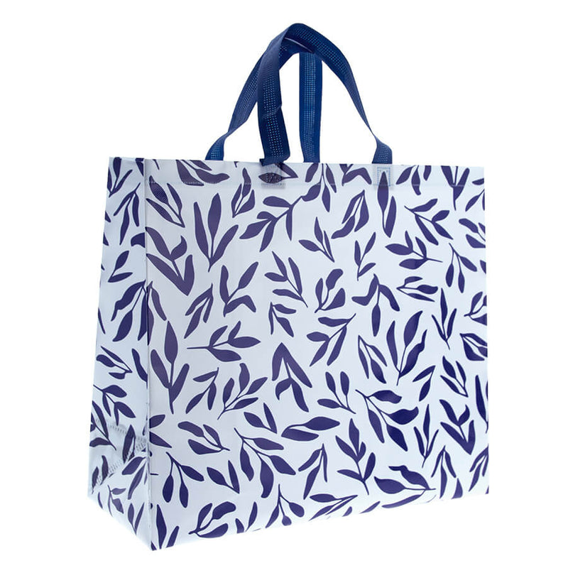10x Shopper 'Leaves' non woven 45x20x40cm