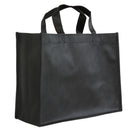 10x Shopper Schwarz Non woven 32x12x25cm