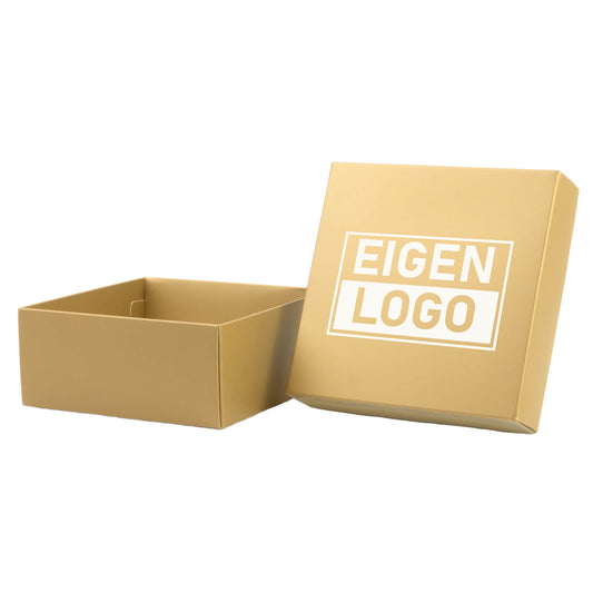Geschenkkartons bedruckt Gold 125x125x55mm