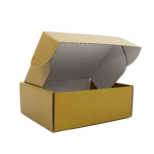 25x Postkartons Gold 160x130x60mm