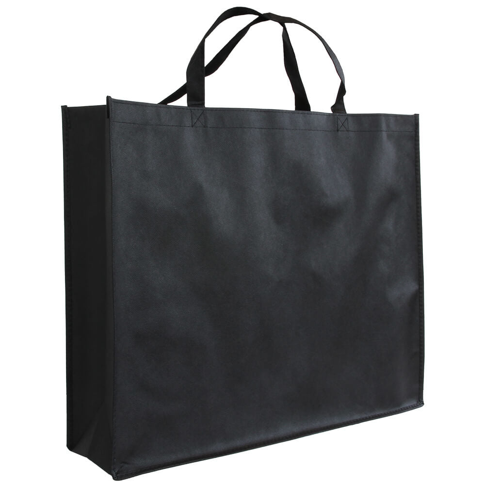 10x Shopper Schwarz Non woven 54x14x45cm