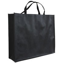 10x Shopper Schwarz Non woven 54x14x45cm