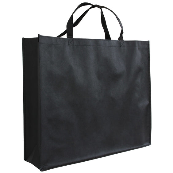 10x Shopper Schwarz Non woven 54x14x45cm