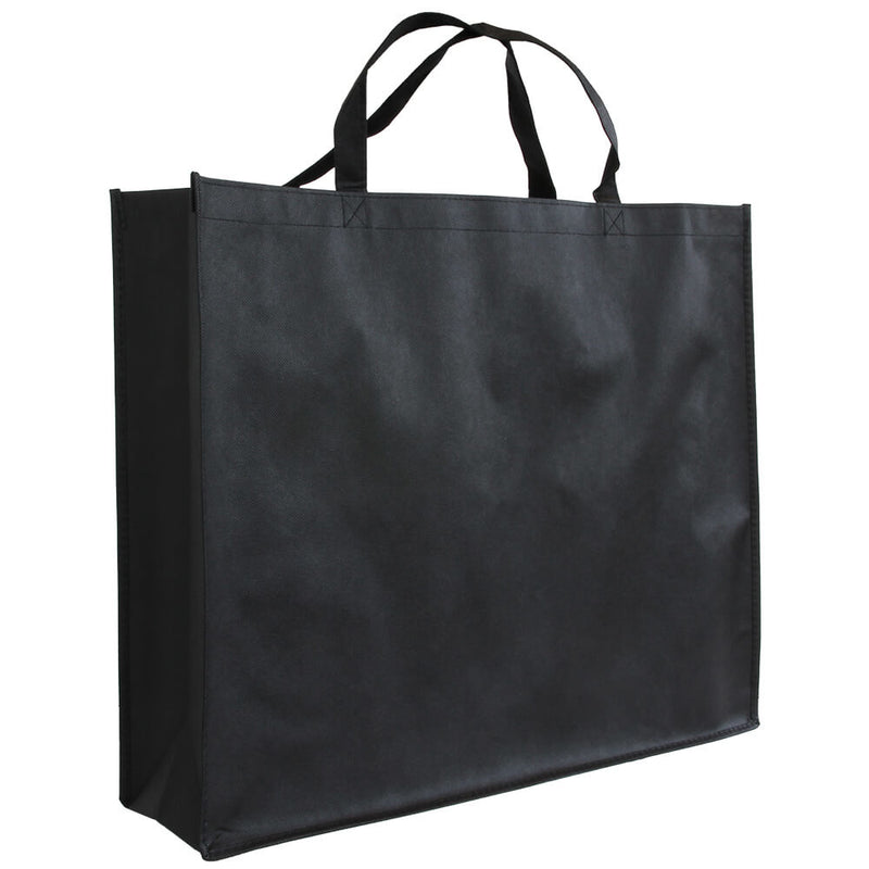 10x Shopper Schwarz Non woven 54x14x45cm