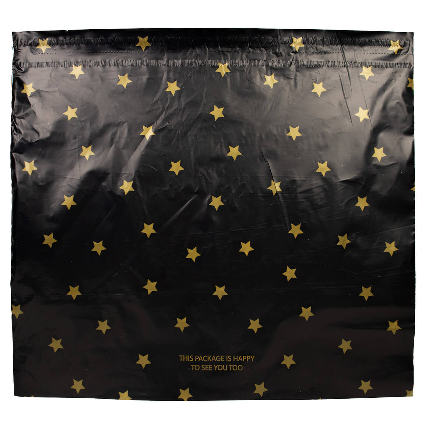100x Versandtaschen Black Stars Gold XL