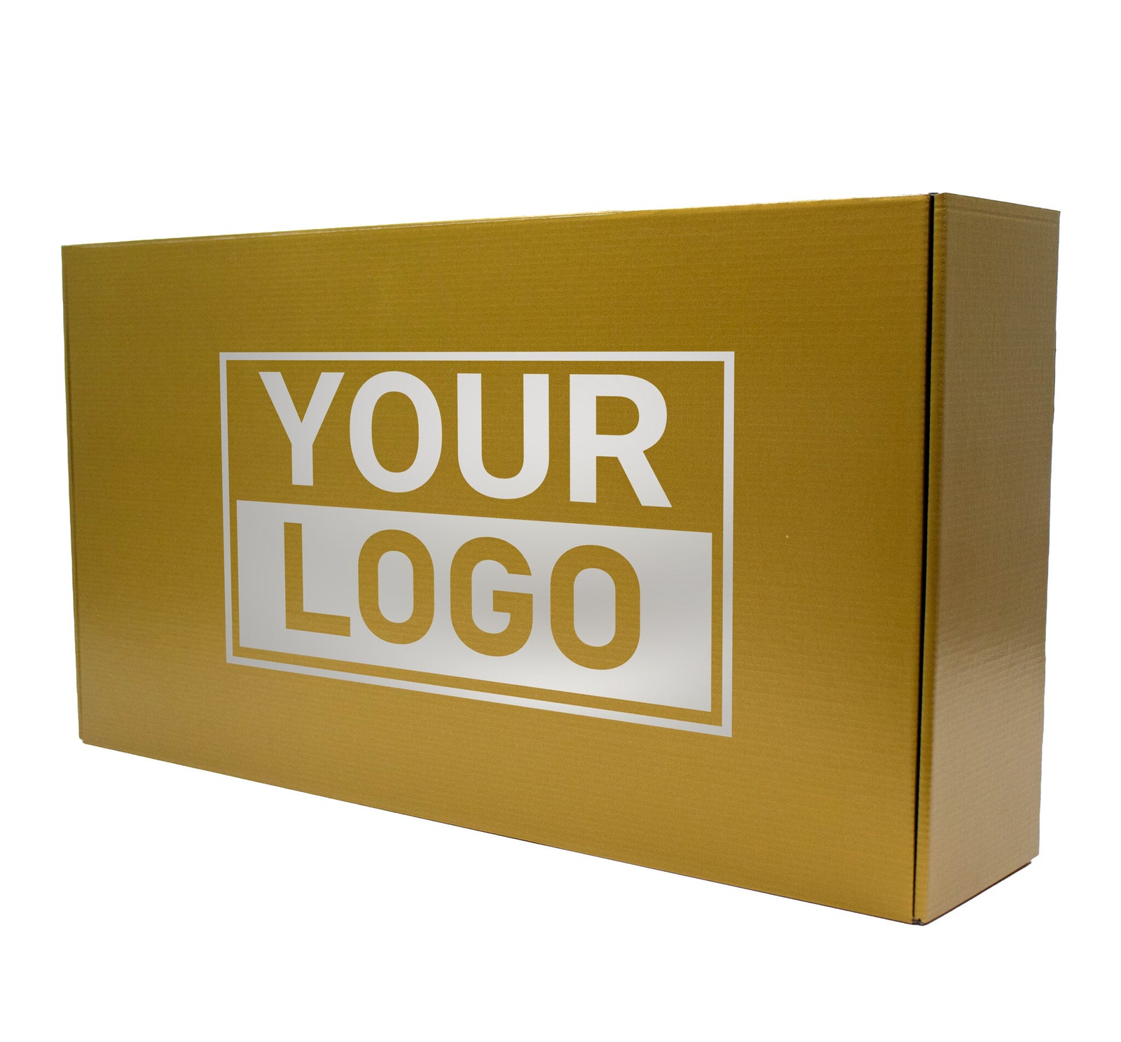 Postkartons bedrucken Gold 610x329x135mm
