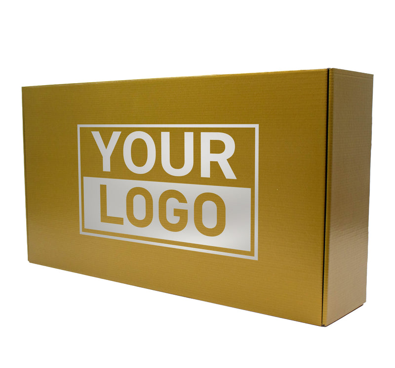 Postkartons bedrucken Gold 610x329x135mm