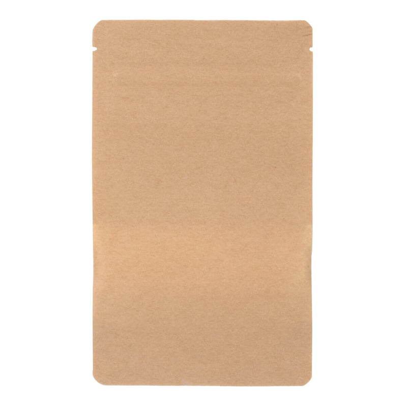 100x Standbodenbeutel mit Fenster Braun 11x18,5cm