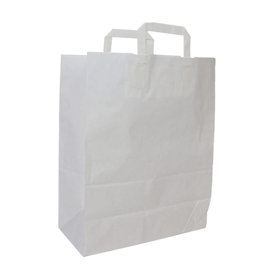 50x Budget Taschen Weiß L