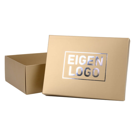 Geschenkkartons bedruckt Gold 200x150x80mm - Metallic