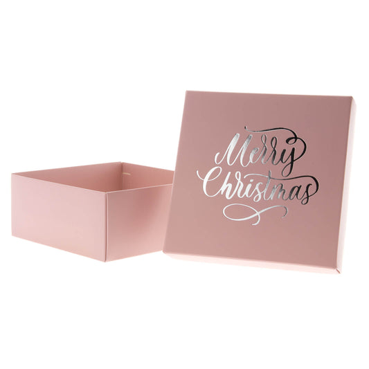 20x Weihnachtsgeschenkbox Rosa 125x125x55mm