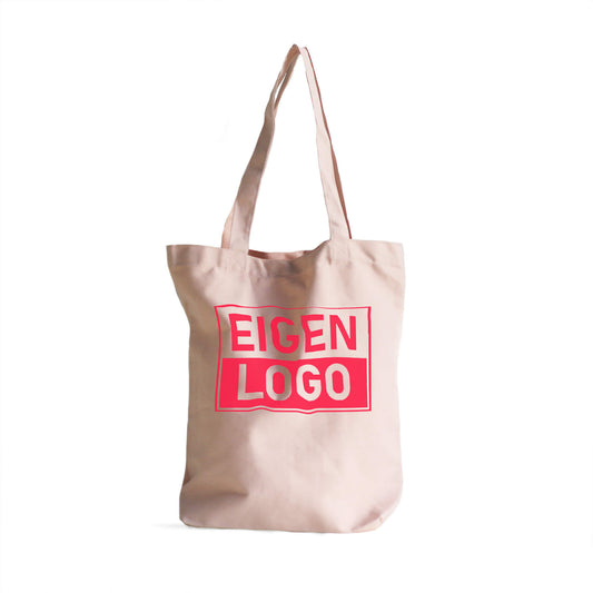 Baumwolltasche bedrucken mit NEON - 38x42+10cm Rosa