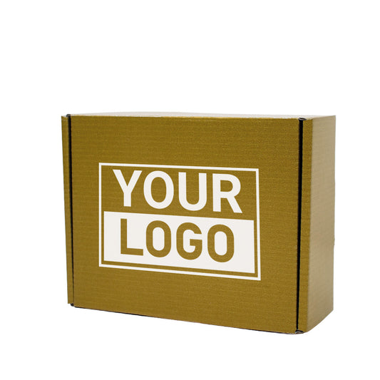 Postkartons bedrucken Gold 160x130x90mm