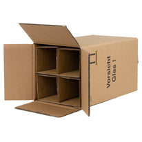 10 x Weinversandkarton mit Einlage 4 Flaschen