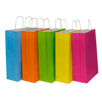 50x Papiertüten sortiert in fröhlichen Farben 25x11x32cm