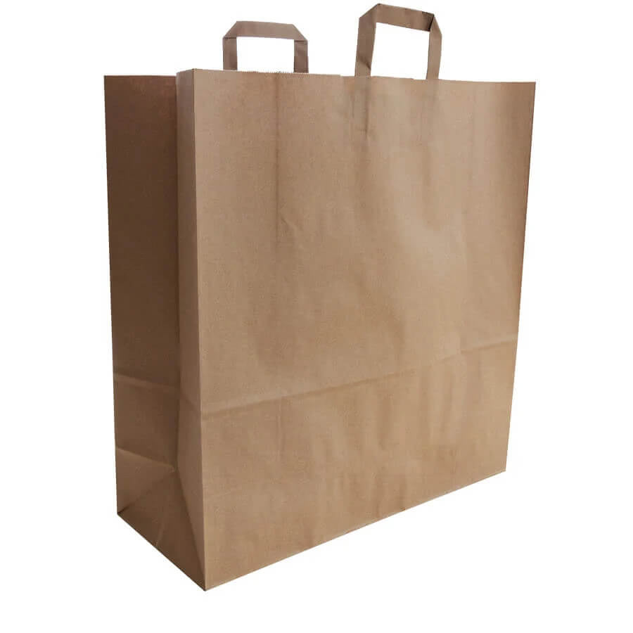 50x Budget Taschen Braun breiter Boden  XXL