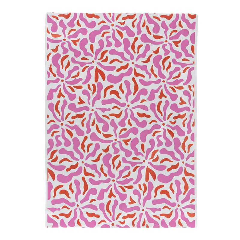 100x Versandtaschen Blumen Medium Rückgabeverschluss