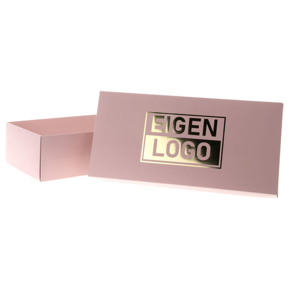 Geschenkkartons bedruckt Rosa 355x168x94mm - Metallic