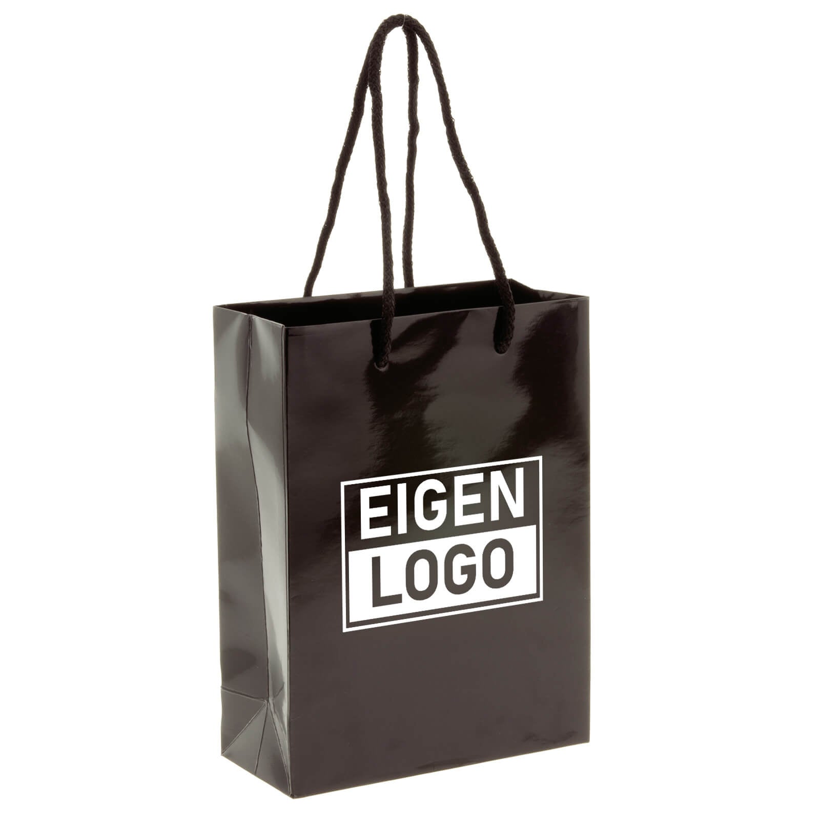 Geschenktüte drucken Schwarz A5