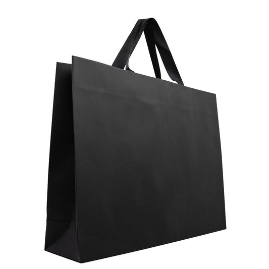 10x Geschenktüten Matt Schwarz Extra groß