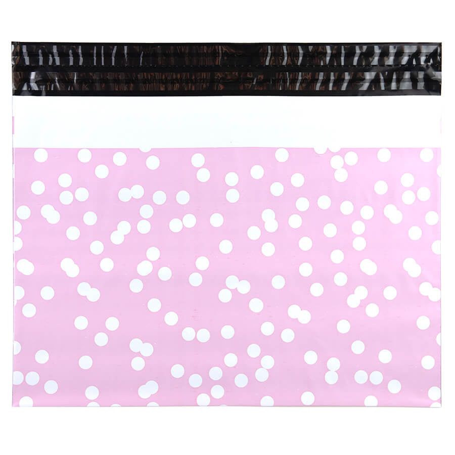 100x Versandtaschen Dots Rosa Large