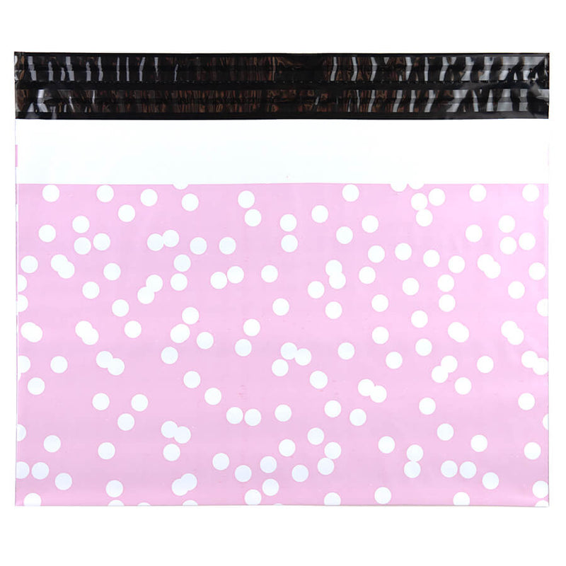 100x Versandtaschen Dots Rosa Large