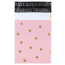 100x Versandtaschen Stars Gold Kleiner Rückgabeverschluss