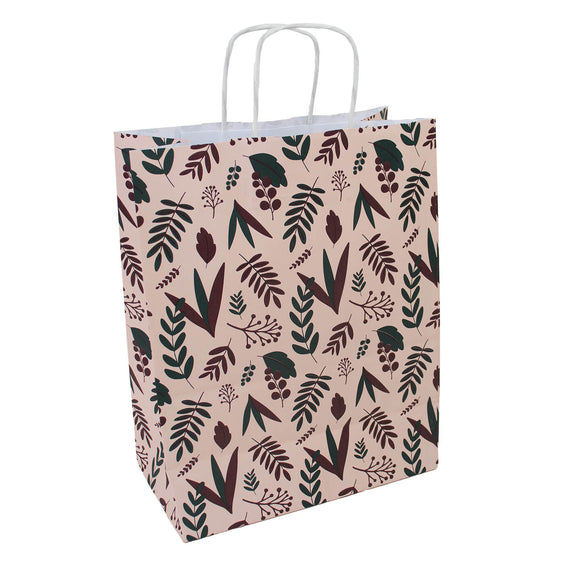 50x Papiertüten Botanic Pink A4