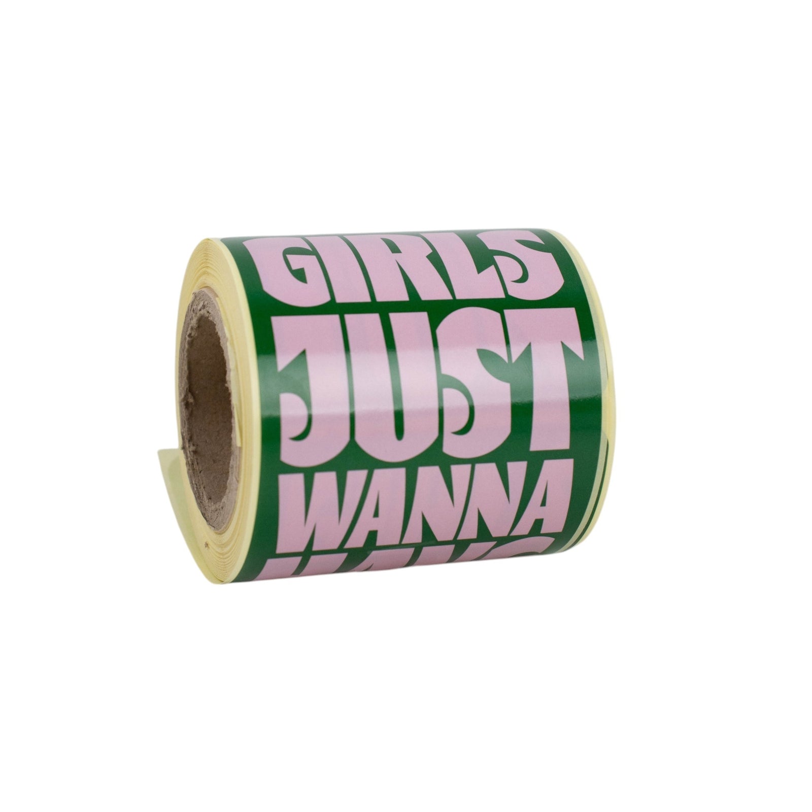 100x Verschlussaufkleber 'Girls Just wanna have fun' Rosa