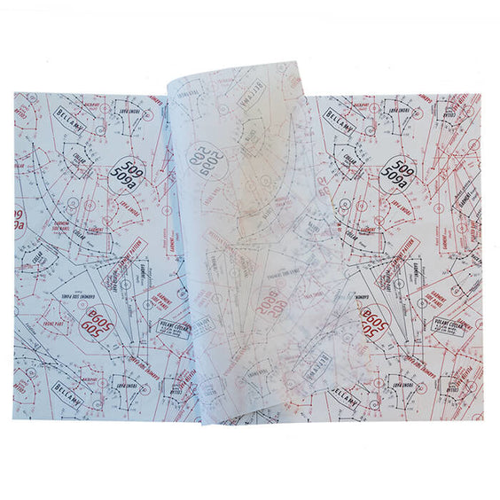 Seidenpapier 50x70cm 30 gr 2 Farben bedruckt