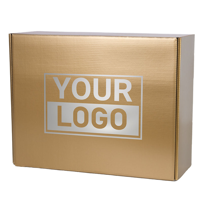 Briefkartons bedrucken Gold 380x300x140mm