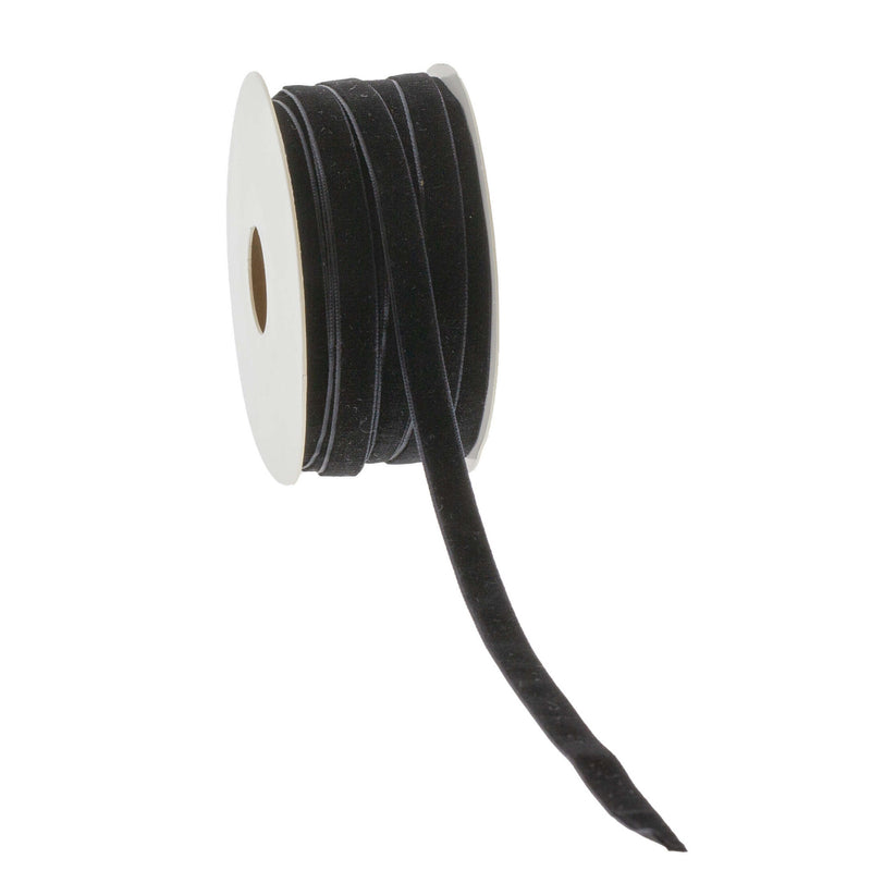 Samtband Schwarz 9mm x 20m