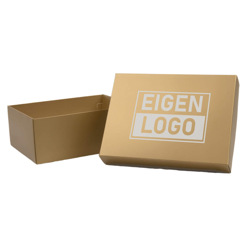Geschenkkartons bedruckt Gold 200x150x80mm