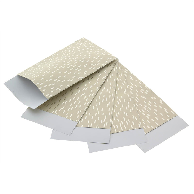 200 x Papiertüten Silber Streifen 7x13cm