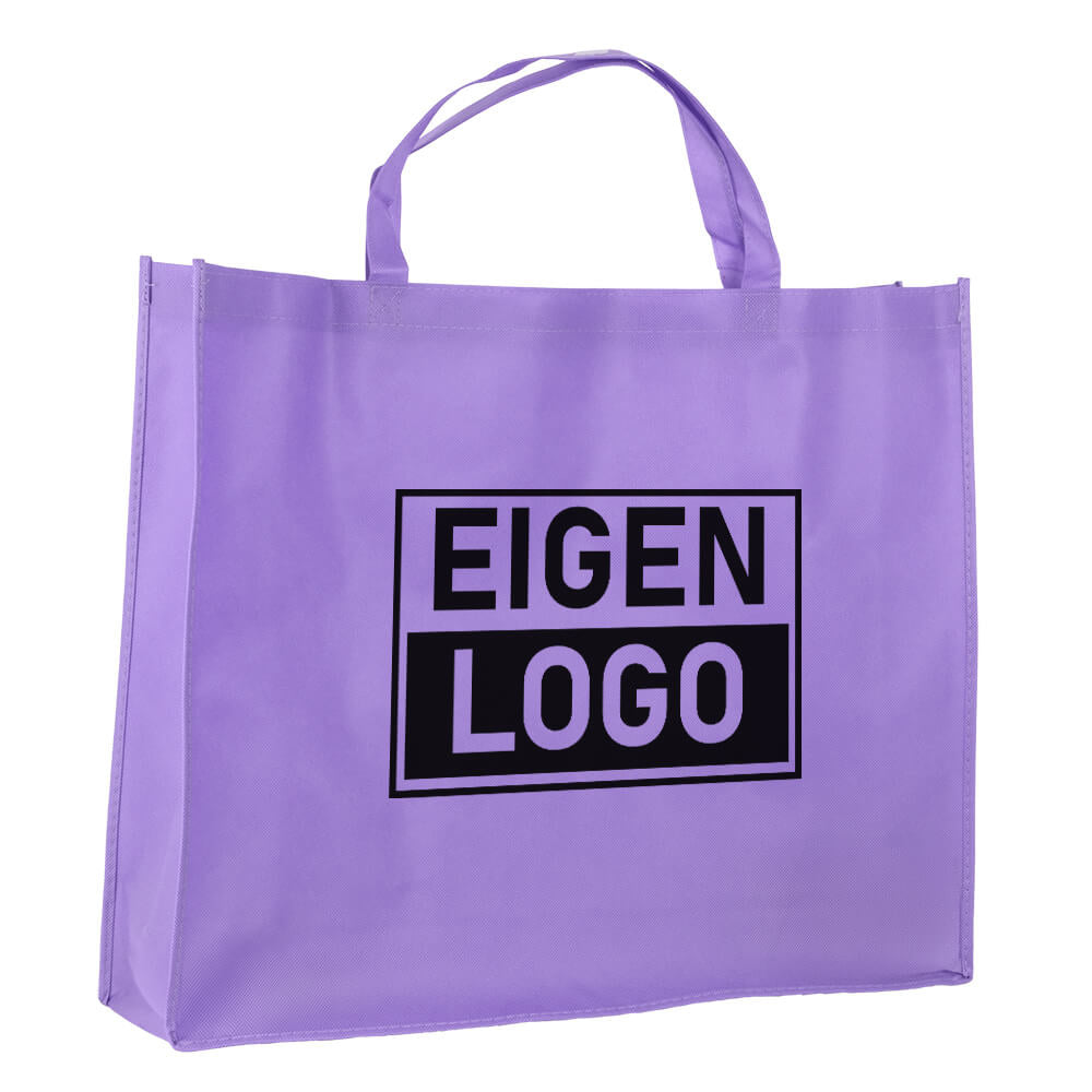 Shopper bedrucken lassen Lila Non Woven 54x14x45cm