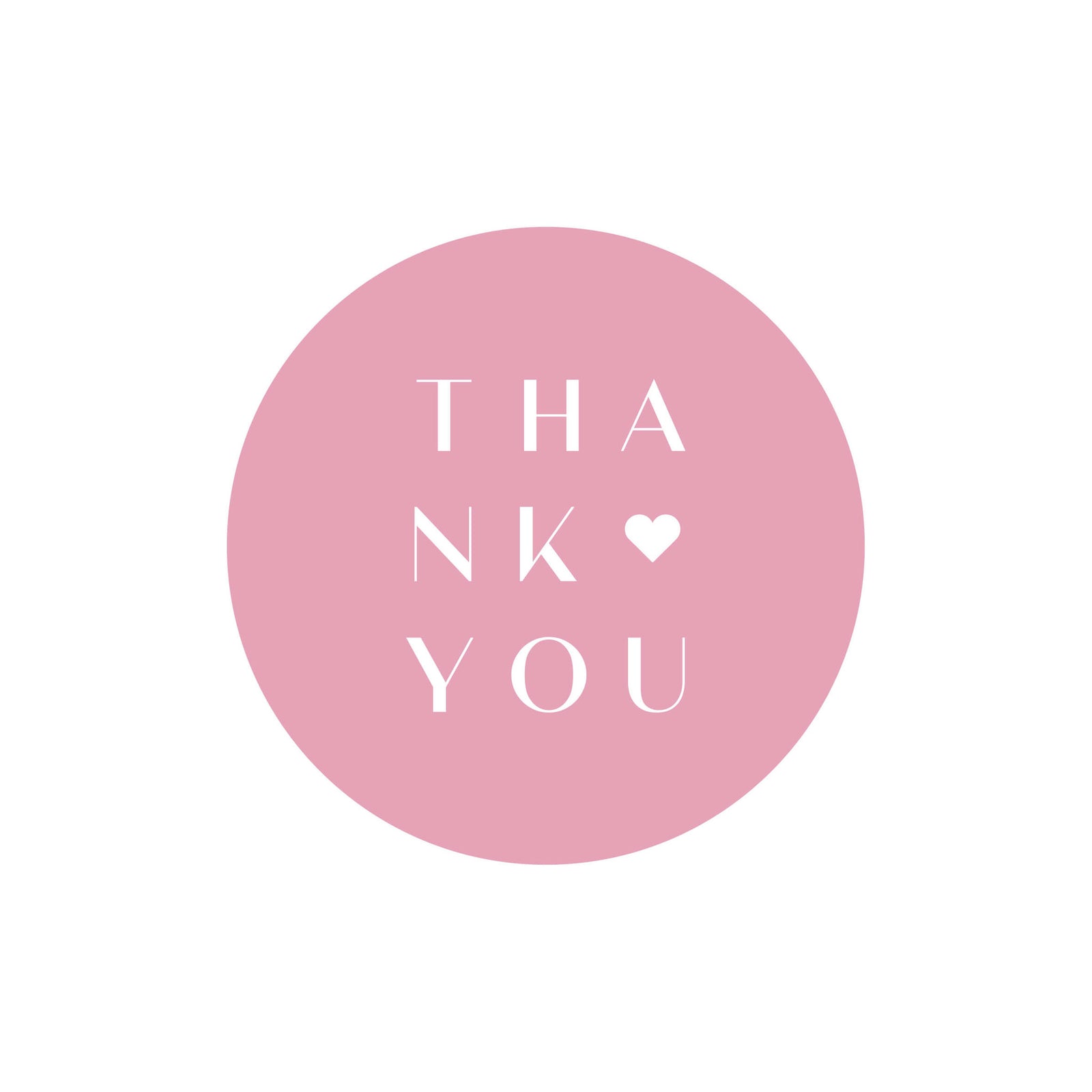 500x Aufkleber 'Thank You' 40mm