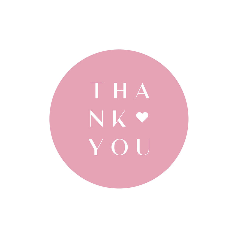 500x Aufkleber 'Thank You' 40mm
