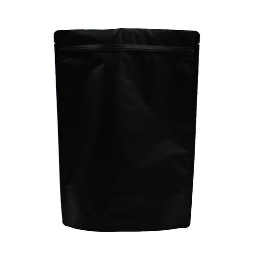 100x Standbeutel matt Schwarz 25x34cm